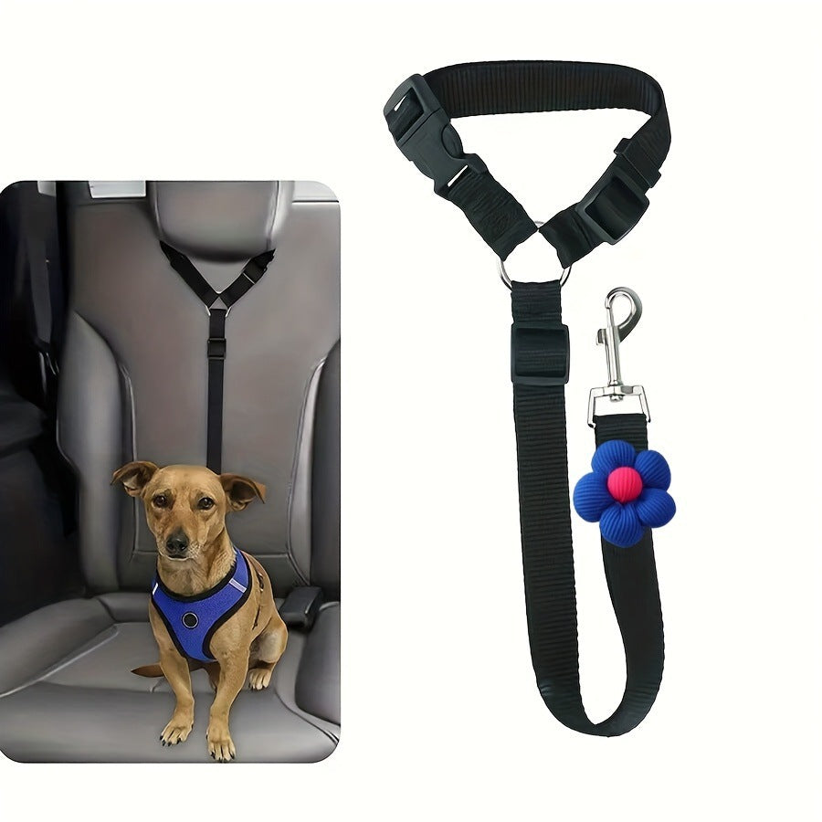 Elastic Reflective Dog Car Harness Strap