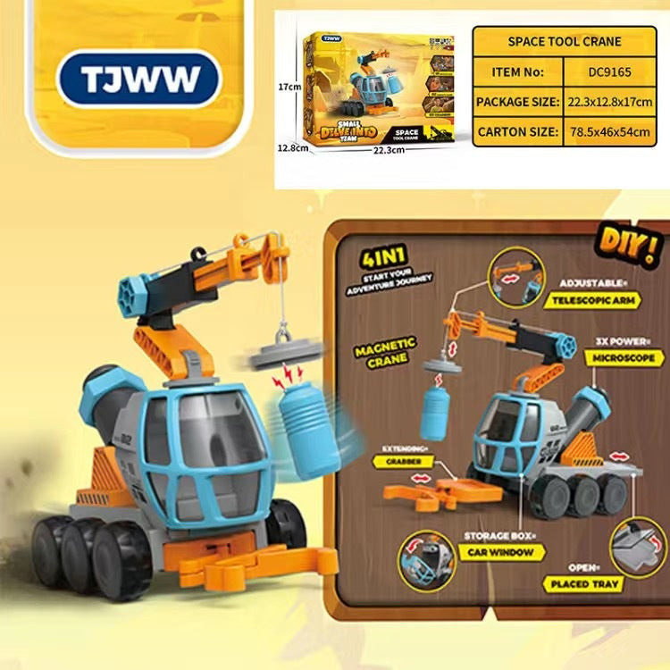 Outdoor Microscope 4-In-1 Construction Vehicle Off-Road Vehicle Periscope Submarine Water Gun
