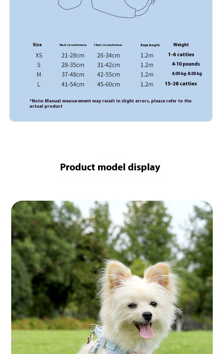 Dog Rope Leash Vest-Style Chest Strap Dog Leash