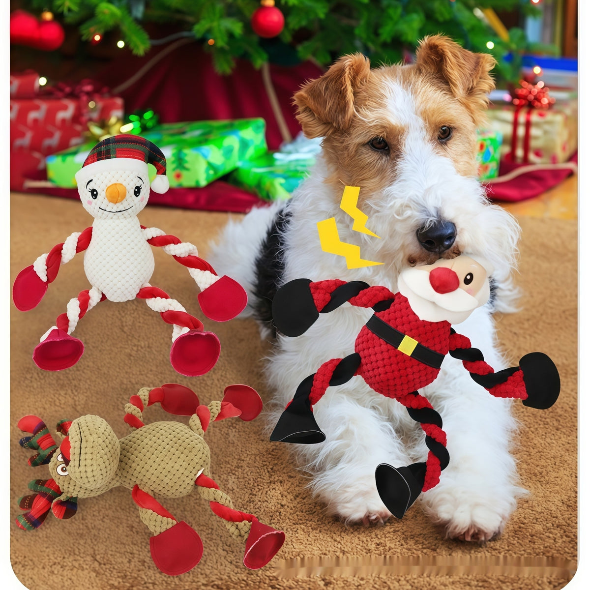 Teething And Dental-Cleaning Pet Christmas Toy