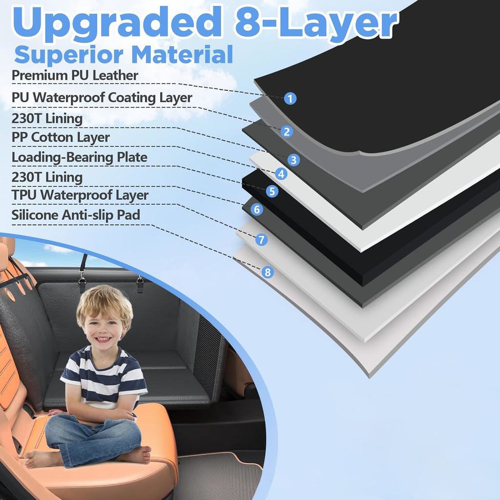 Waterproof PU Leather Dog Car Hammock