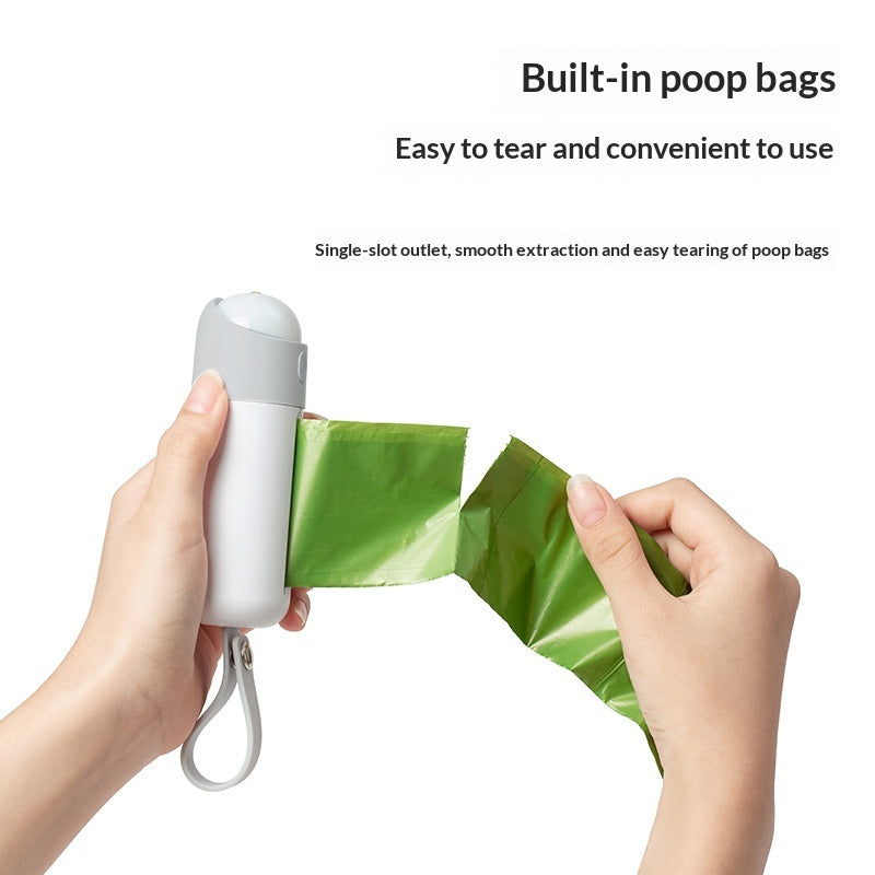 Portable Pet Waste Bag Dispenser With LED Light