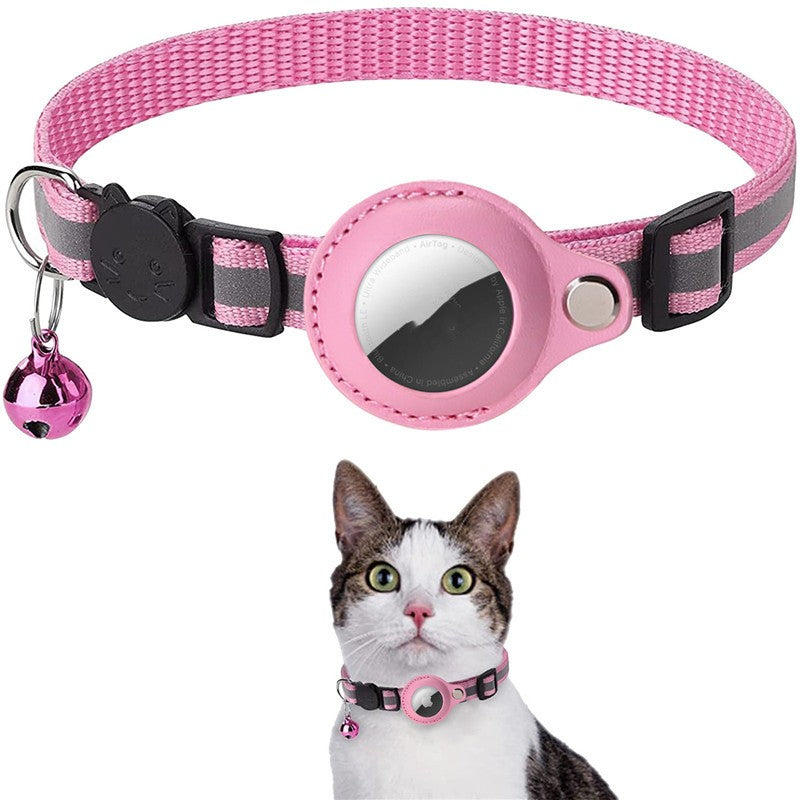 Reflective Pet Collar with Bell and Tracker Compatibility