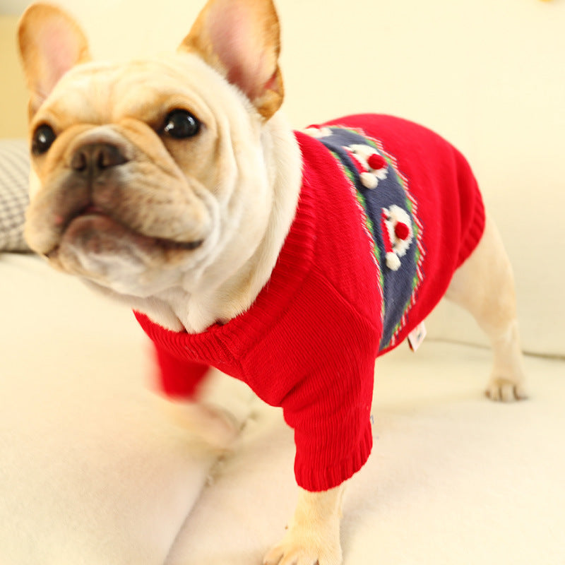 Red Acrylic Pet Christmas Sweater