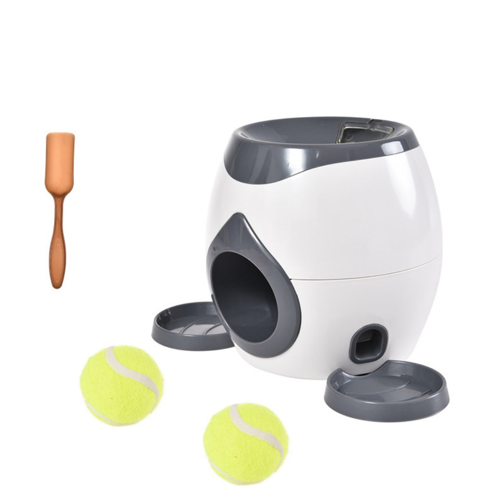 Automatic Tennis Ball Launcher With Treat Dispenser