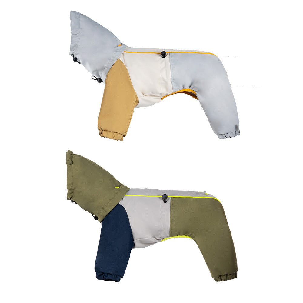 Waterproof Ski-Style Padded Pet Jacket And Hat