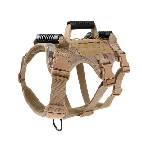 Pet Dog Anti-Breakaway And Anti-Rush Reflective Breathable Chest Harness For Walking Medium And Large Dogs, Tactical Chest Harness