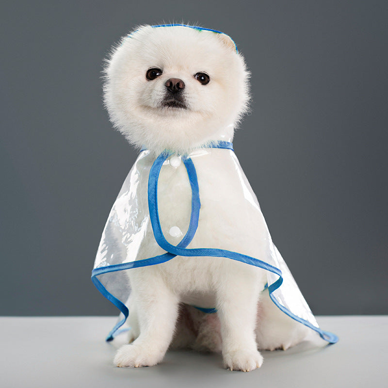 Transparent Plastic Dog Raincoat