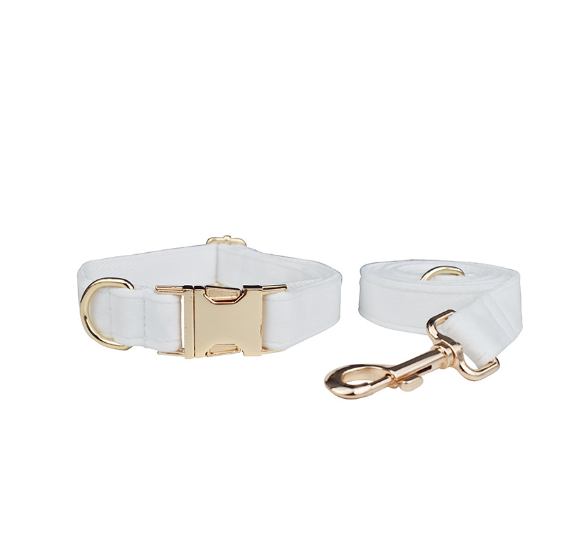 Velvet Pet Collar Traction Rope
