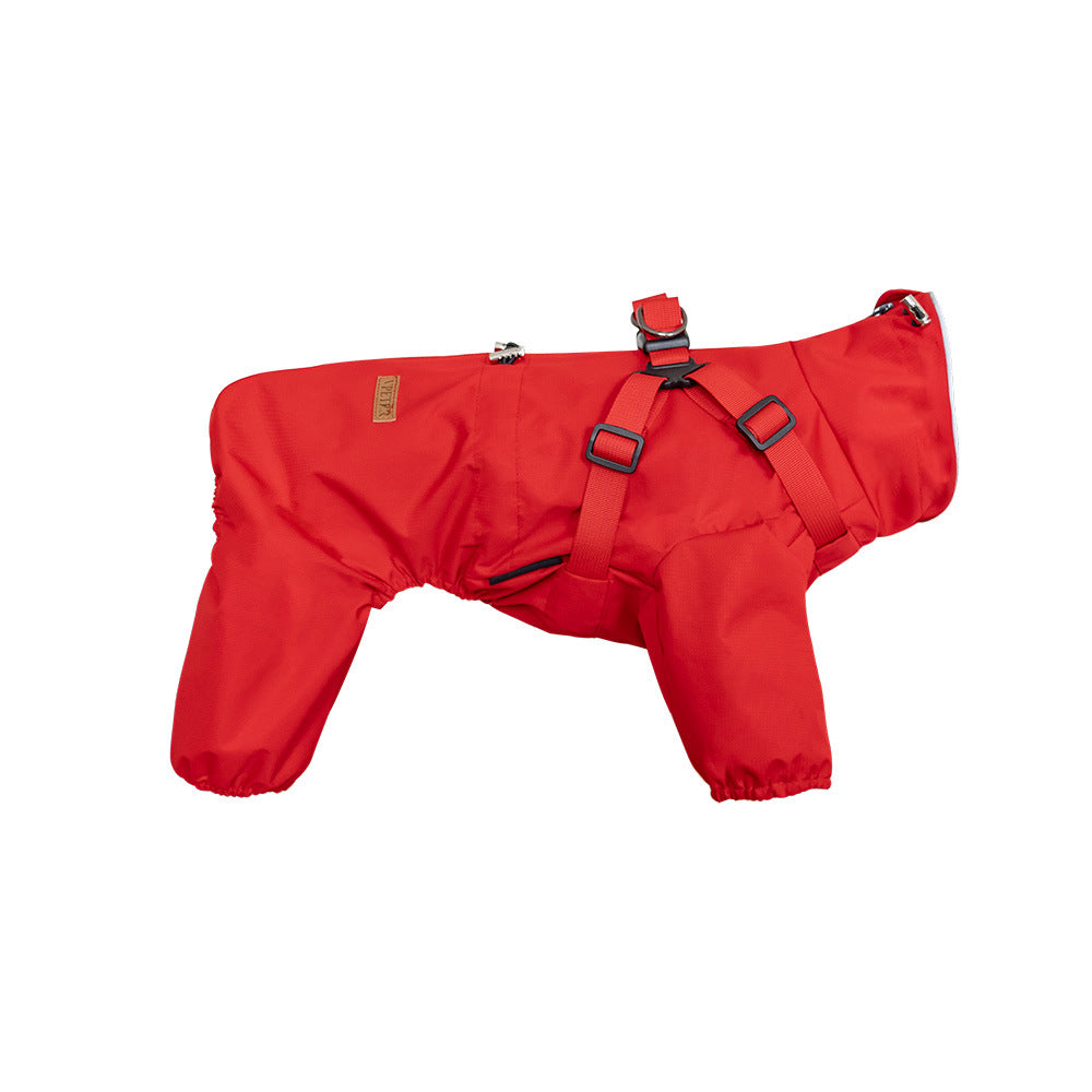 Stylish Dog One-Piece Raincoat