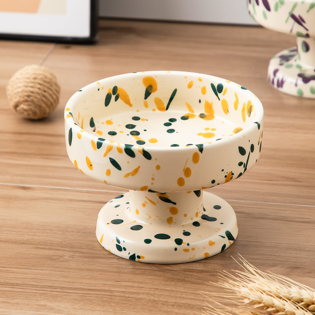 Ink-Splashed High Pet Bowl