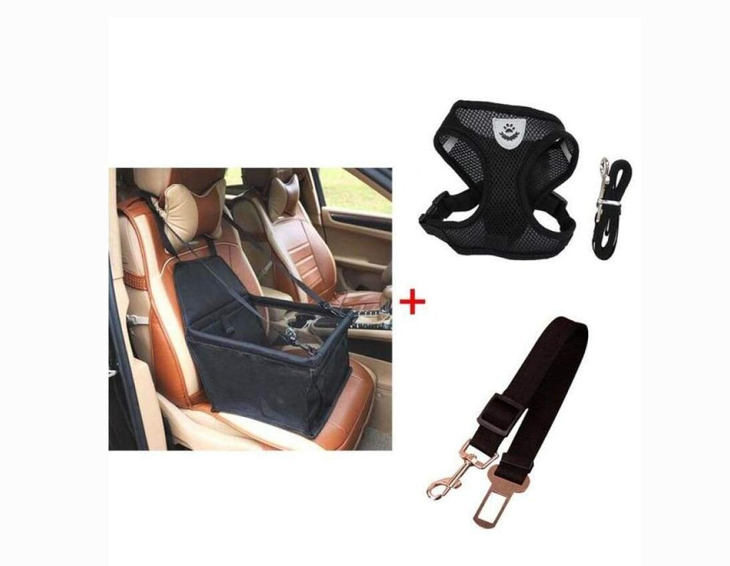 Pet Car Seat Carrier Harness And Leash Set