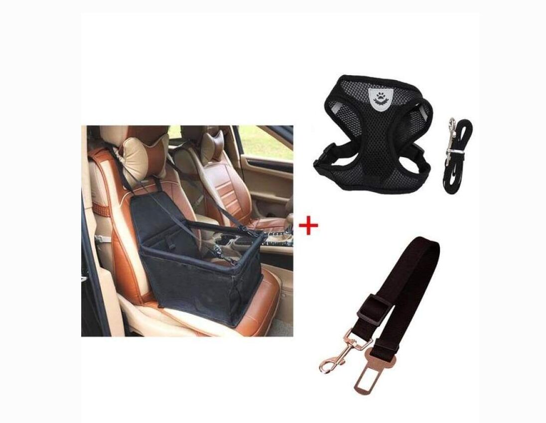 Pet Car Seat Carrier Harness And Leash Set