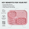 Dog Slow Feeder Bowl With Suction Cup To Prevent Choking And Encourage Slow Eating Mat
