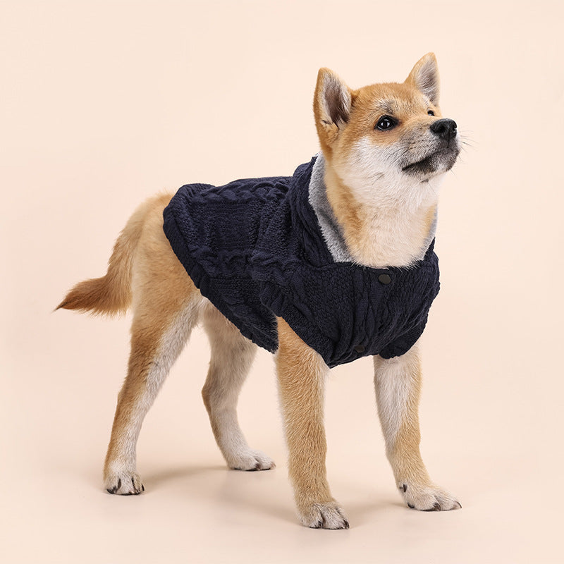 Pet Clothes Dog Wool Plus Velvet To Keep Warm Small And Medium Personality Trends