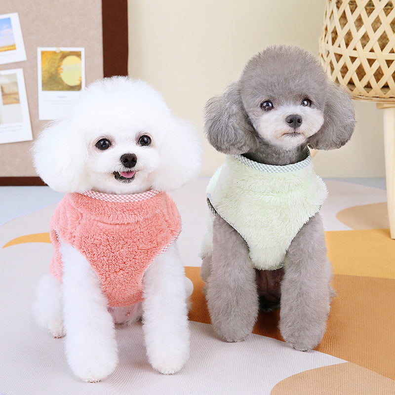 Warm Plaid Pet Vest
