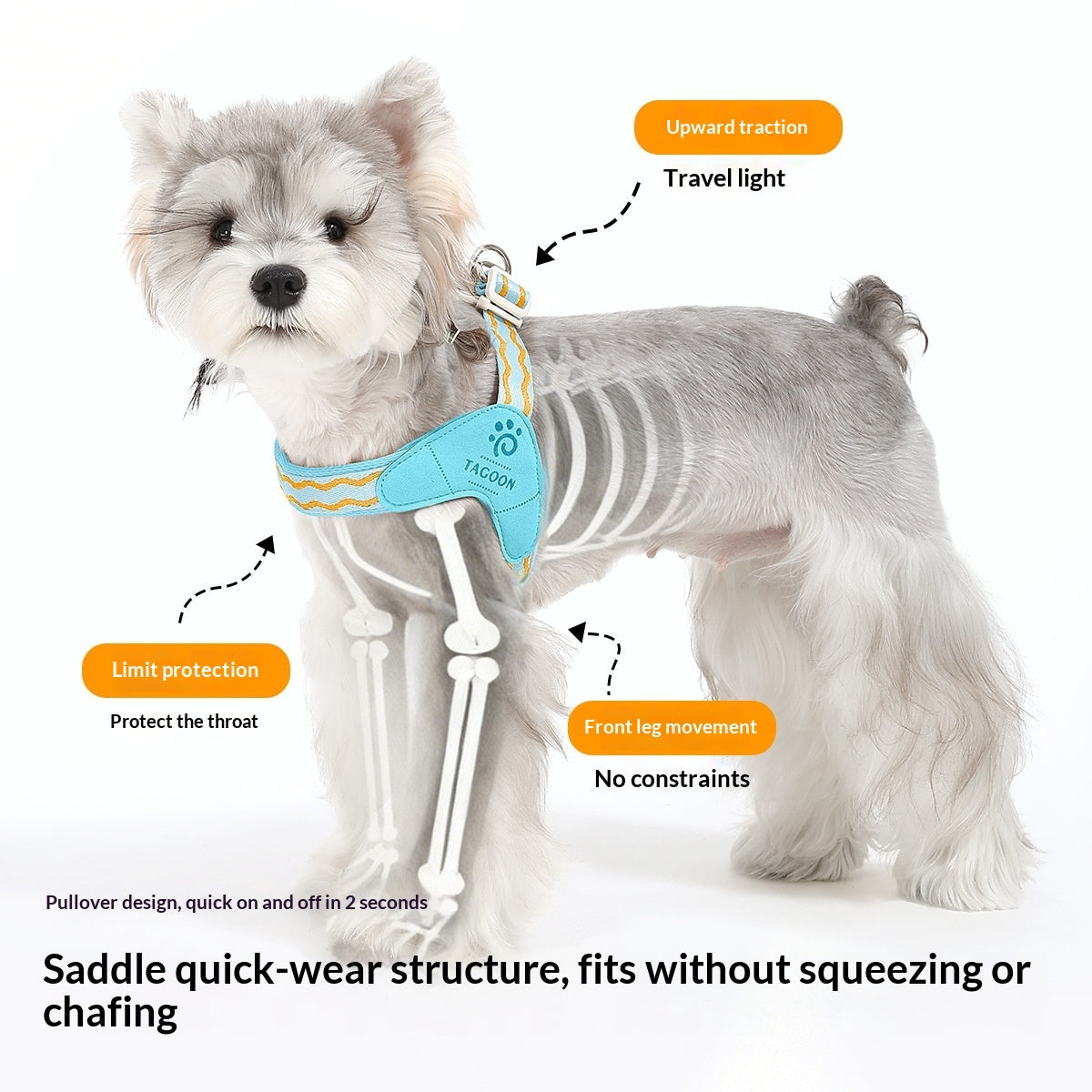 Portable Y-Shaped Dog Harness for Walking