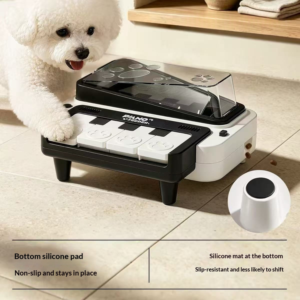 Piano-Style Sound-Making Cat Feeder