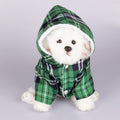 Plaid Hooded Dog Sweater