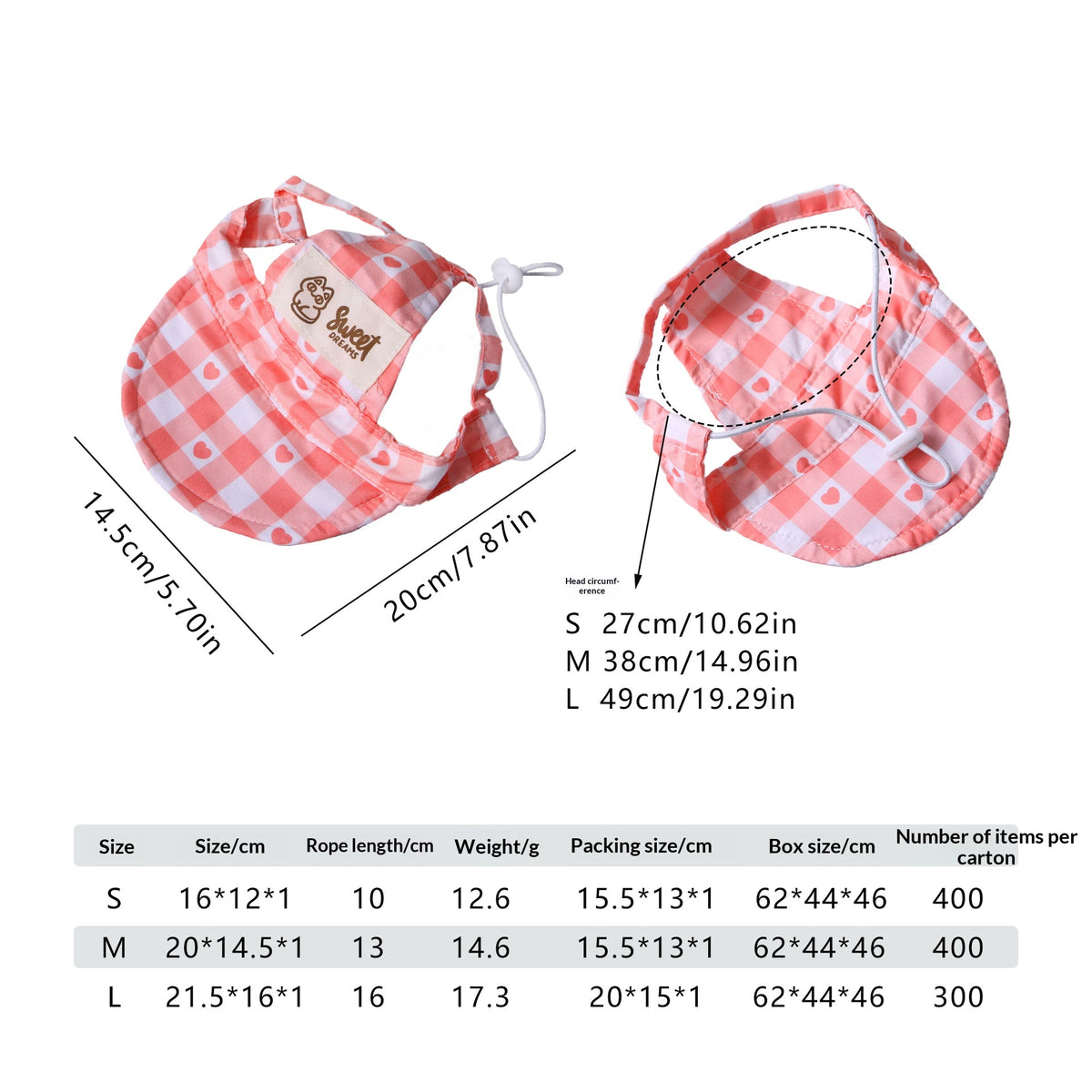 Cartoon Ear-Opening Pet Sun Hat