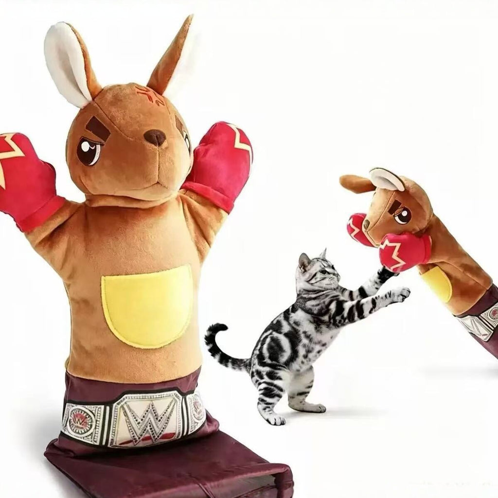 Kangaroo Plush Catnip Wrestler Toy