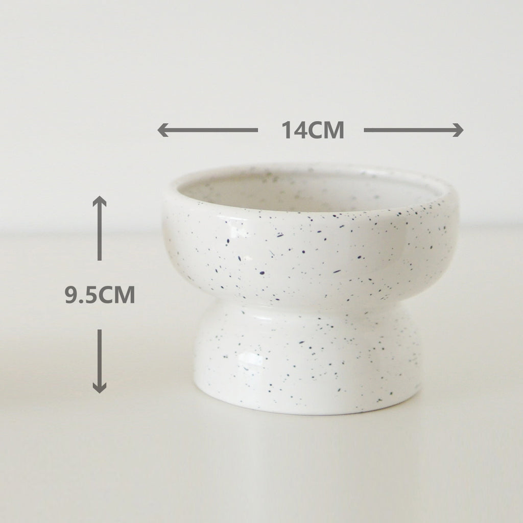 Ceramic Slanted Tall Pet Water Bowl