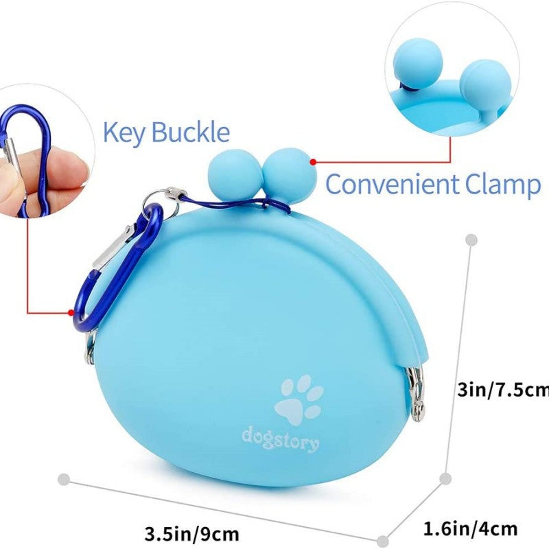 Solid Color Silicone Pet Snack Bag