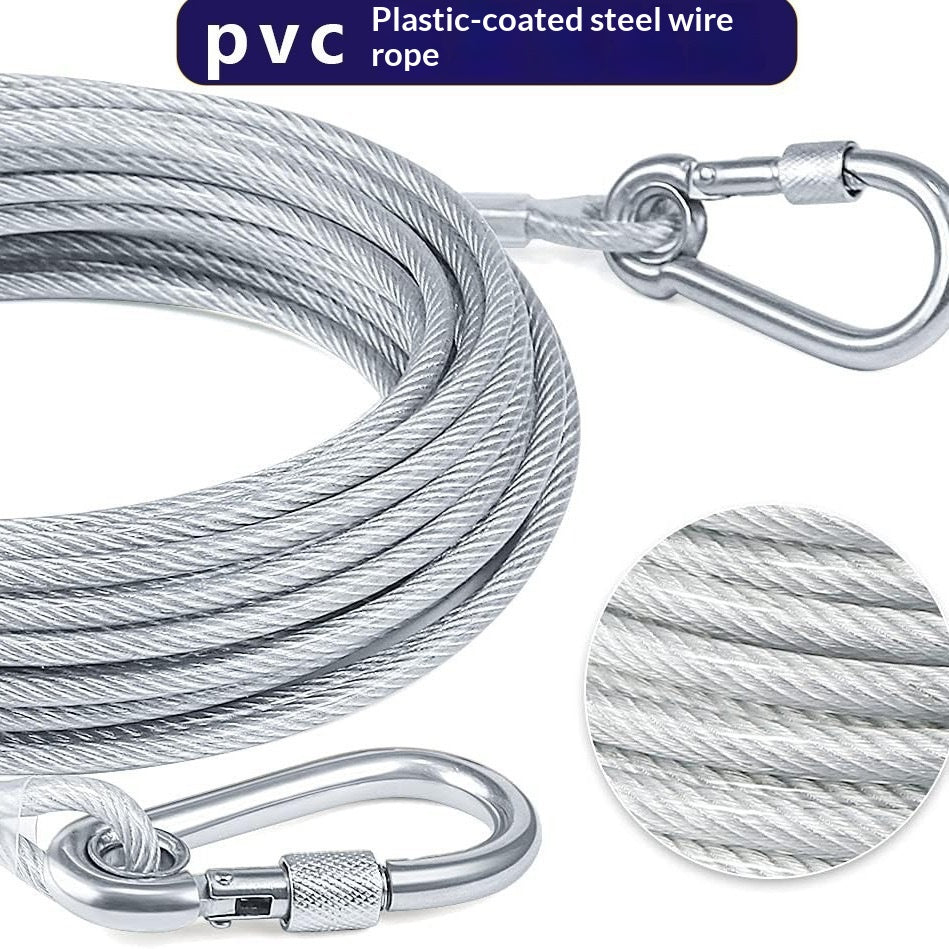 Cross-Border Bestseller Extended Dog Leash Stainless Steel Dog Chain