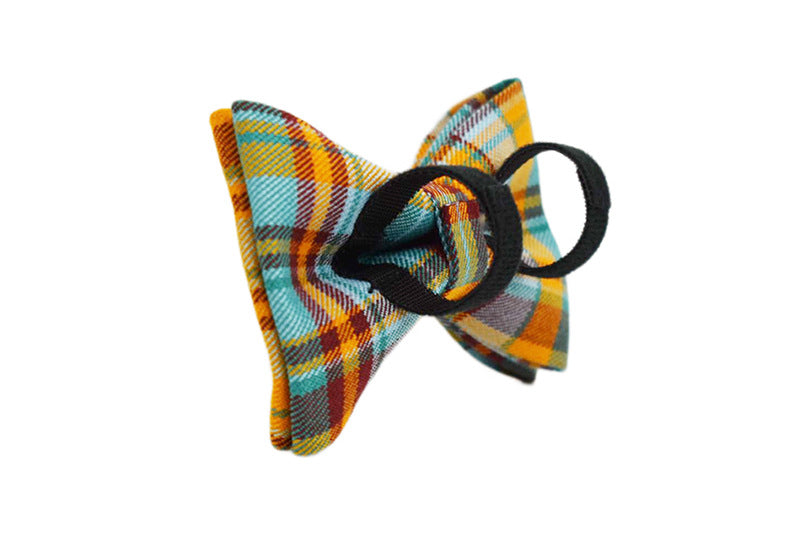 Green Plaid Plain Pet Collar