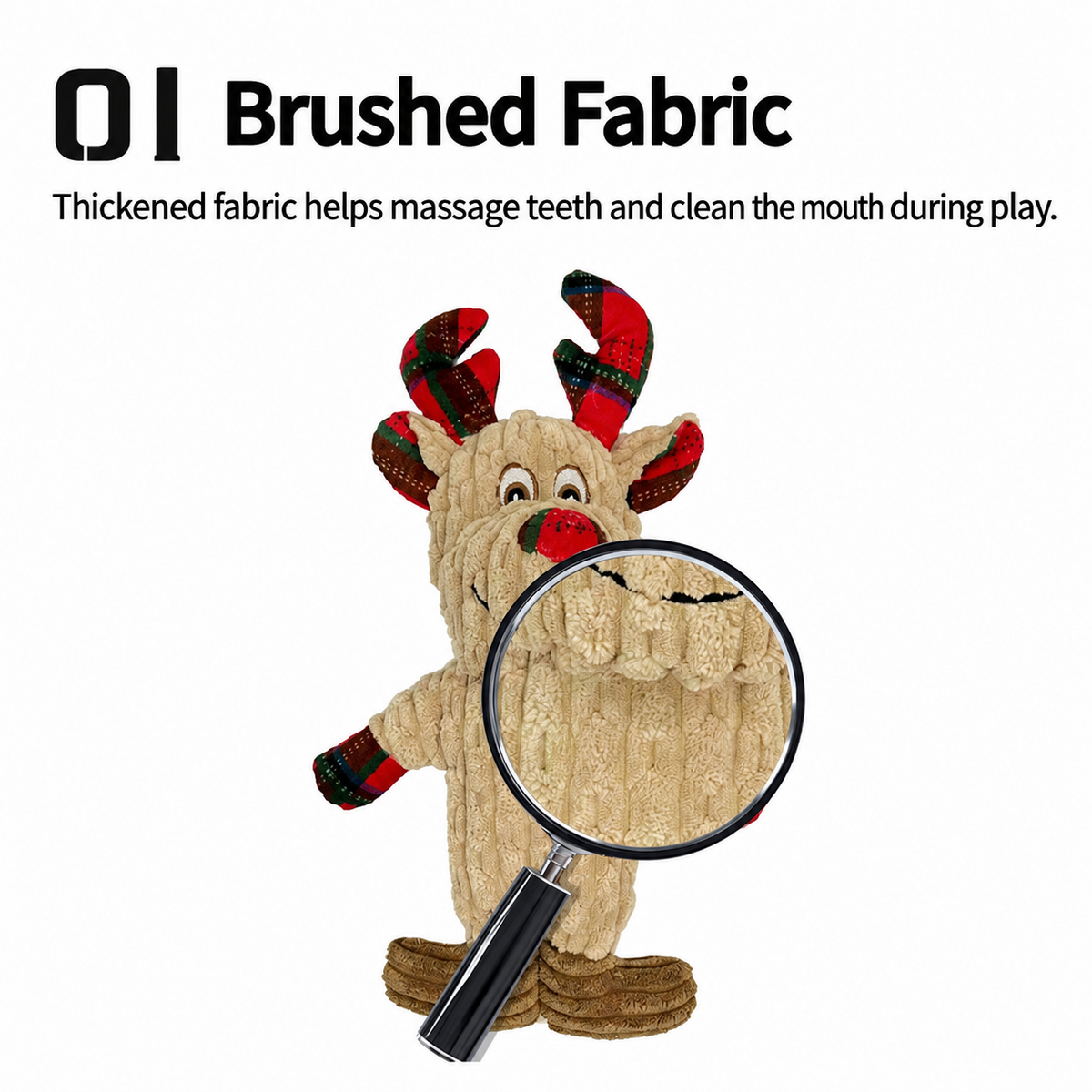 Christmas Plush Dog Toy Set With Squeakers