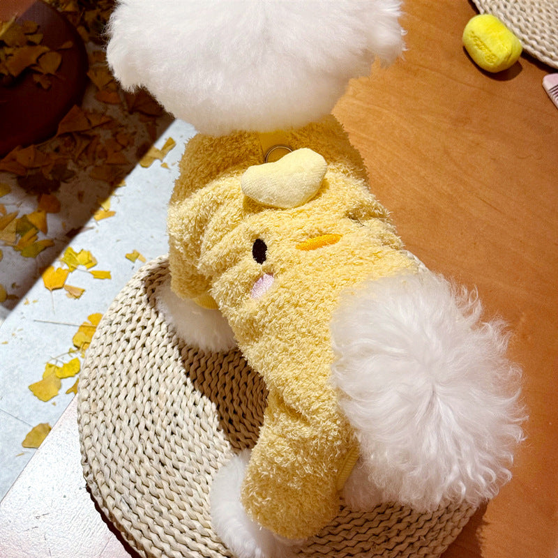 Yellow Chicken Four-Legged Pet Outfit