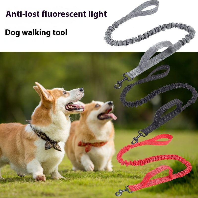 Dog Retractable Elastic Reflective Hand Holding Rope