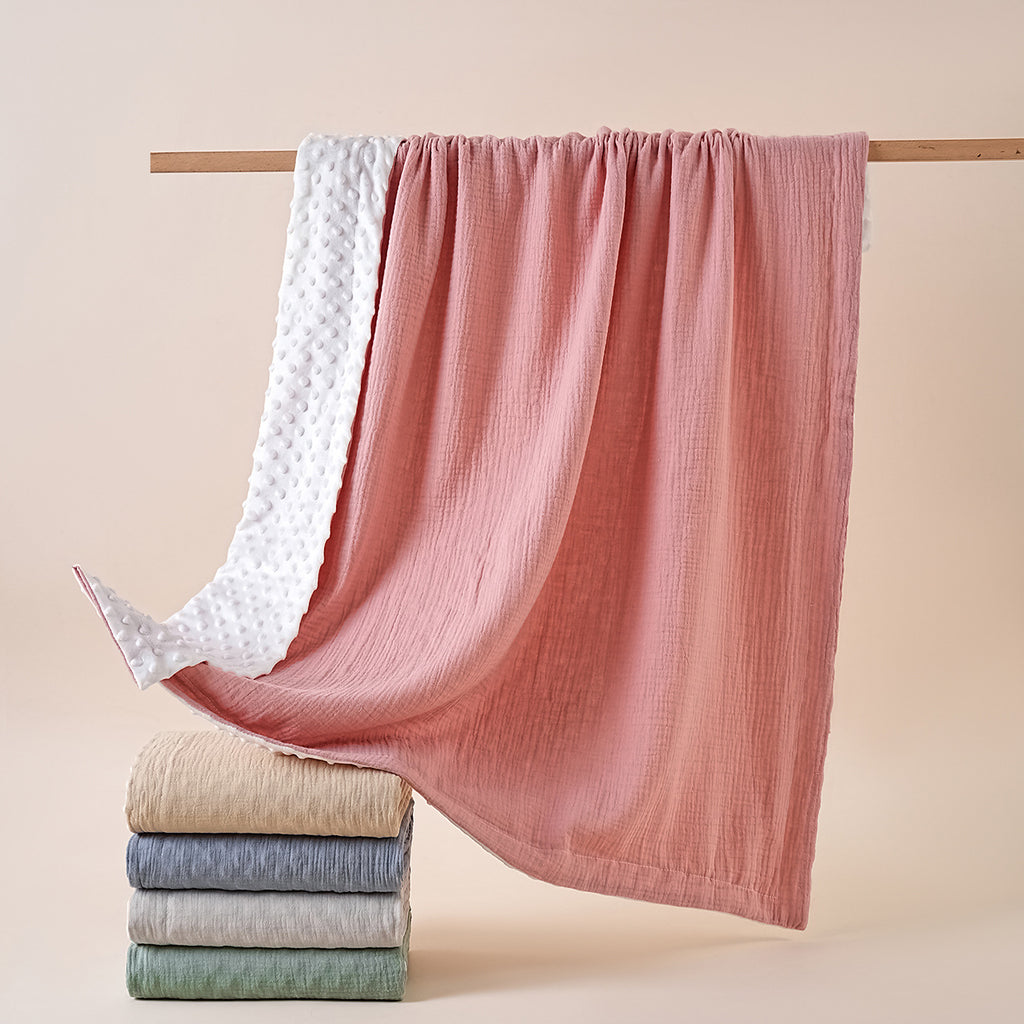 Crinkle Fabric Bean Bag Baby Swaddle Blanket