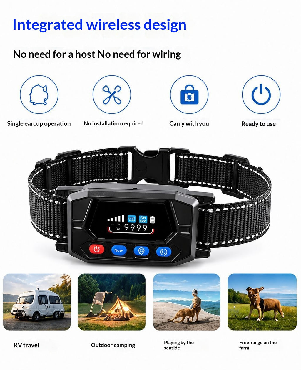Smart GPS Wireless Fence Tracking Collar