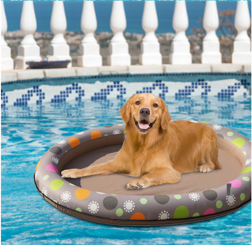 Inflatable Dog Pool Floating Bed