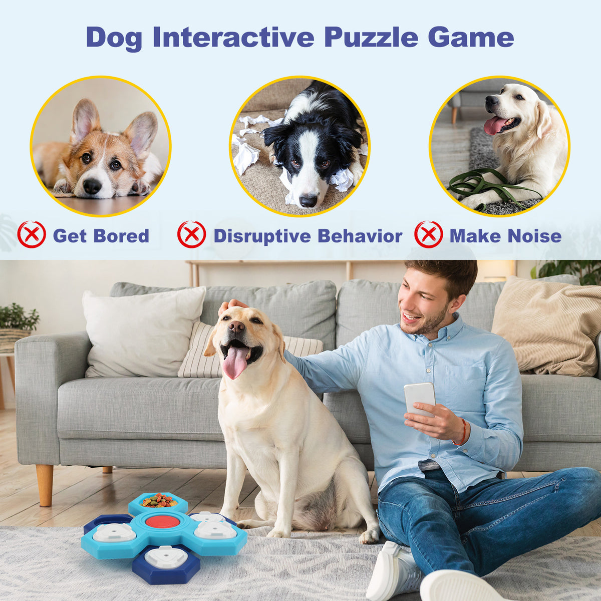 4 Layers Slow Feeder Puzzle Dog Bowls Assemble Slow Eating Bowl For Dogs Non-Slip Interactive Dog Puzzle Game Slow Bowl Pet Products