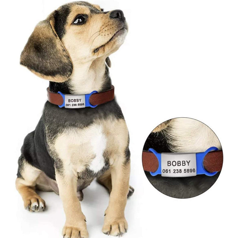 Dog Collar Bell Lettering Photo Tag
