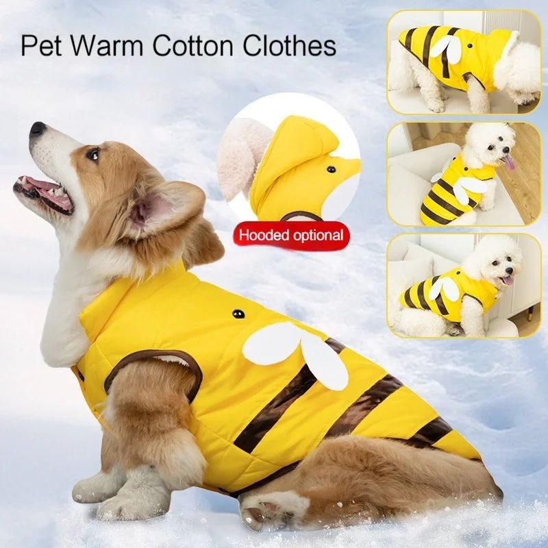 Warm Cute Bee Dog Winter Coat