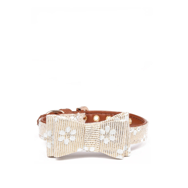 Pattern Dog Bow Collar Collar