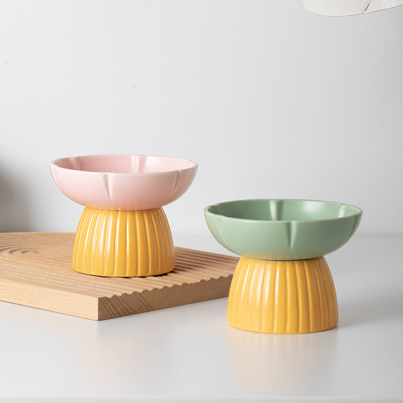 Candy Color Ceramic Cat Bowl