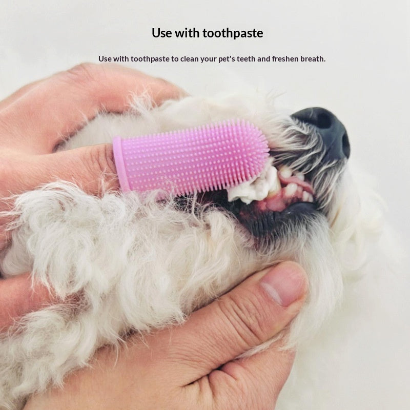 360-Degree Pet Toothbrush Rubber Finger Cap
