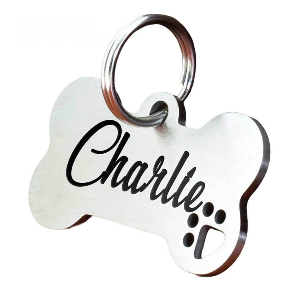 Creative Stainless Steel Lettering Keychain Heart-Shaped