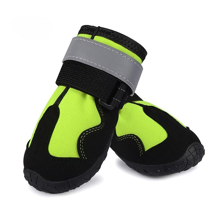 Pet Dog Night Reflective Kick-Resistant Mountaineering Waterproof Shoes