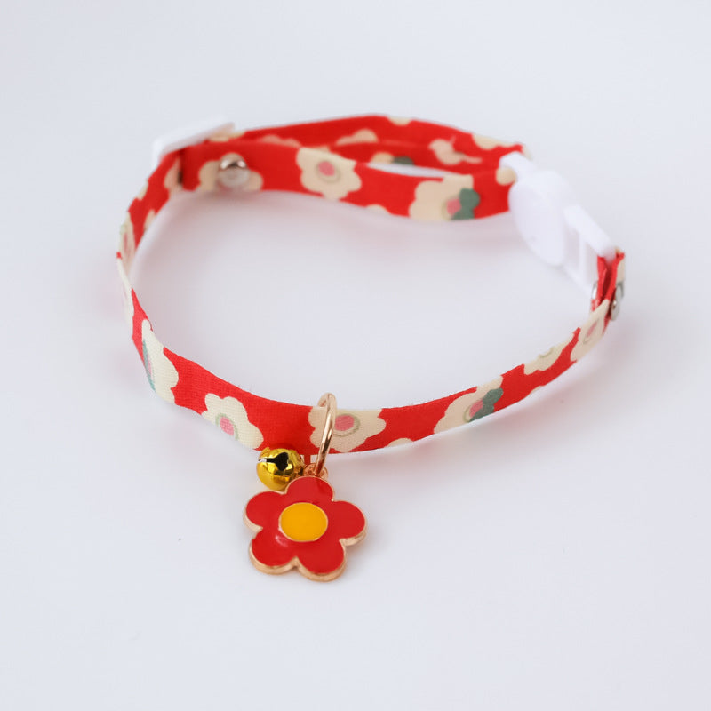 Pet Collar Flower Safety Buckle Necklace