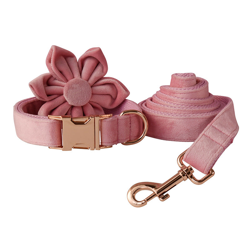 Goose Down Dog Collar Rose Gold Buckle