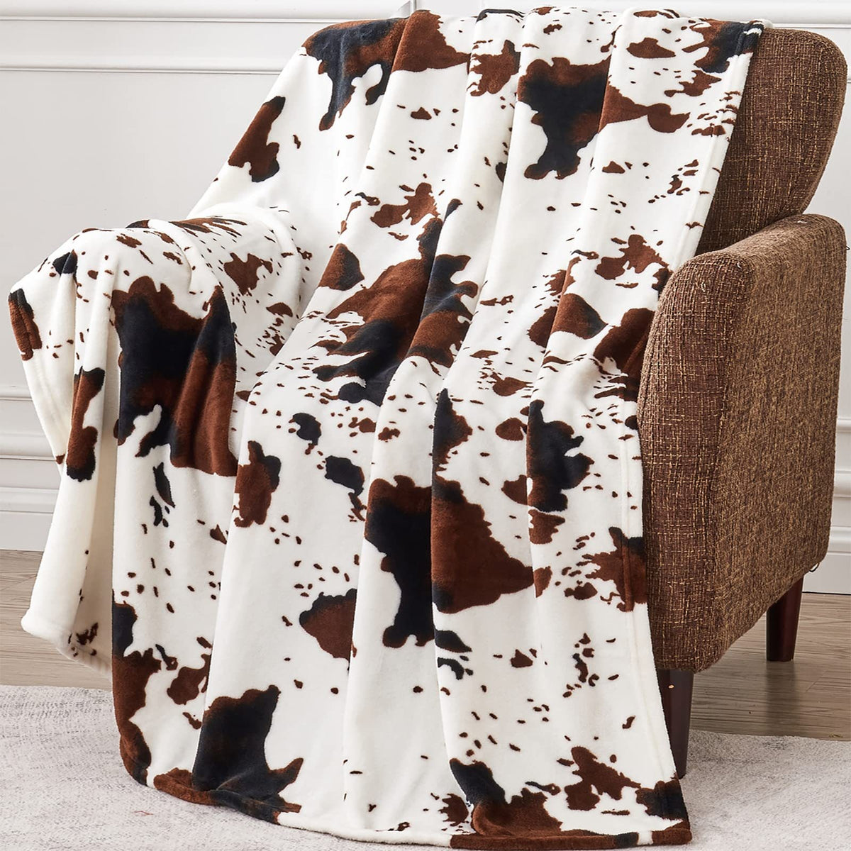 Cow Pattern Printed Flannel Blanket