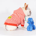 Thin Orange Hooded Pet Sweater