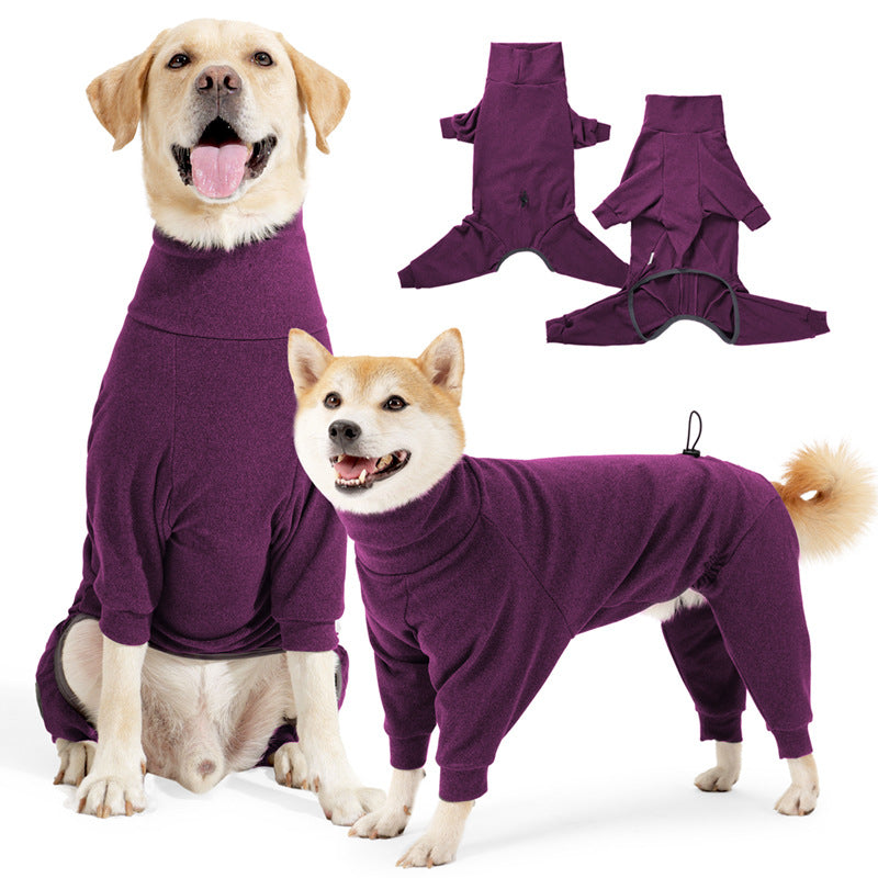 High-Collar Warm Polar Fleece Dog Coat