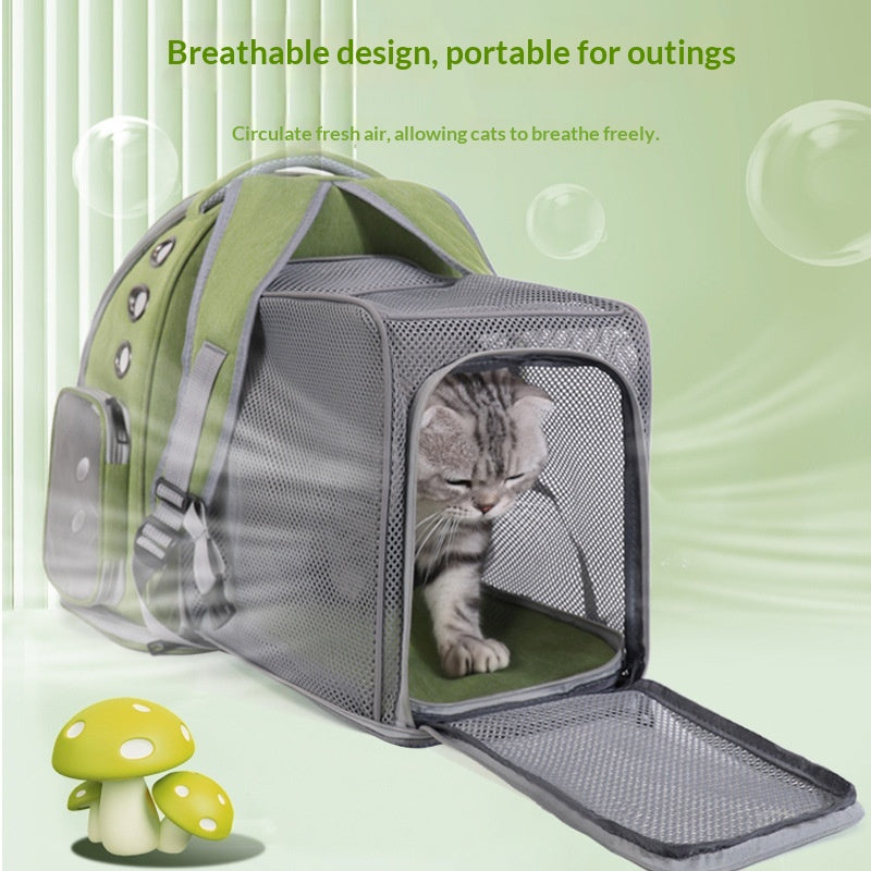 Portable Pet Carrier With Shoulder Straps