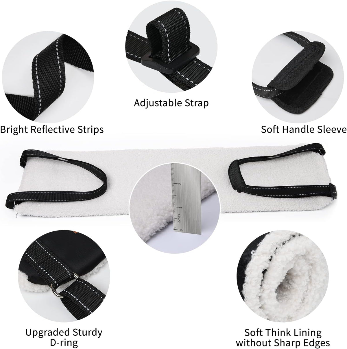 Portable Dog Sling For Hind Legs And Buttocks To Help Lift The Back For Canine Assisted Old Cruciate Ligament Rehabilitation